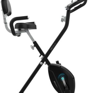 Cecotec DrumFit X-Bike Neo Ultra Folding Exercise Bike, Comfort Saddle with Backrest, 1.5 kg Flywheel, 8 Levels, Easy and Compact Folding, LCD Display, Device Support, Heart Rate Monitor